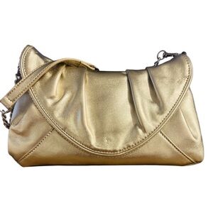 Nine West Gold Evening Bag With Removable Strap NEW with tags